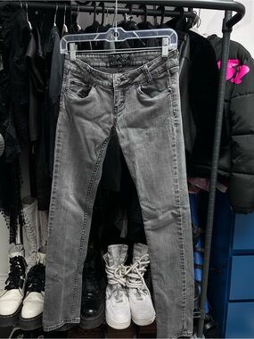 y2k vintage metal mulisha ultra low rise jeans